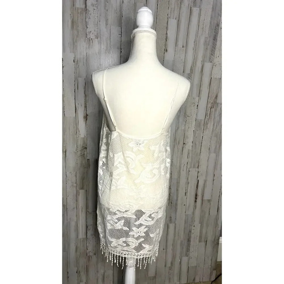 Aerie Women's Medium Ivory Lace Hi-Low Swimsuit Coverup Dress - Picture 3 of 5